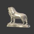 I10.jpg Low Poly Lion Statue --  Ready for 3D Printing