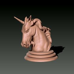 1.jpg Fichier STL Tête de licorne・Plan pour impression 3D à télécharger