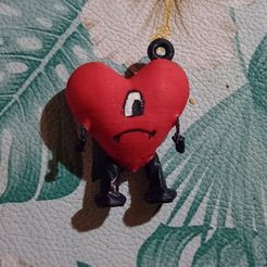 corazon3.jpg Bad Bunny heart keychain