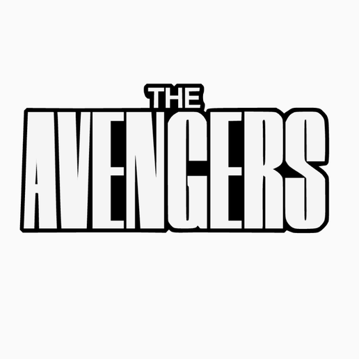 THE AVENGERS (60s) Logo Display by MANIACMANCAVE3D