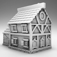 3.png Dark Middle Ages Architecture - cottage with attached barn