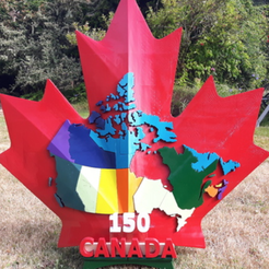 Capture d’écran 2018-07-19 à 11.45.41.png Free STL file Maple Leaf with Provinces・3D printing template to download, itech3dp