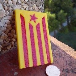 estelada3d_display_large.jpg Télécharger fichier STL gratuit Estelada 3D - drapeau indépendantiste catalan • Modèle pour imprimante 3D, Reneton