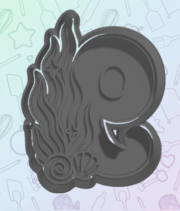 Mermaid Number 9 Cookie Cutter