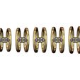 Tri-cluster-open-wide-band-size6to10-02.jpg Triangular diamond cluster open ring US sizes 6to10 3D print model