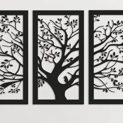 rms pests STL-Datei Triptychon Baummalerei・Modell zum Herunterladen und 3D-Drucken, adriantrkman