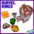 MARVEL-01.jpg MARVEL RINGS + Avengers BOX - Set of 5 rings