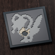 519-521-detalle-inverso.png Unfezant Line - Pokemon Silhouette Frame | Box sprite | STL