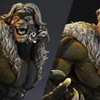 Swithcouts2.jpg WICKED MARVEL SABRETOOTH SCULPTURE: TESTED AND READY FOR 3D PRINTING