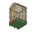 bird_cage-01 v30-04.png House Style Economy bird cage for finches, canaries, parakeets and other small birds 3d print cnc