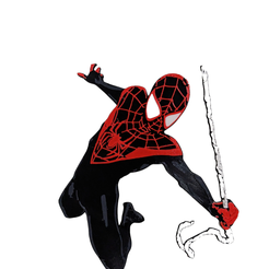 PhotoRoom-20230129_213705_4.png 3MF-Datei Miles Morales Wandkunst kostenlos・Objekt zum Herunterladen und Drucken in 3D