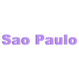 Sao Paulo_name.stl Wall silhouette - City skyline Set