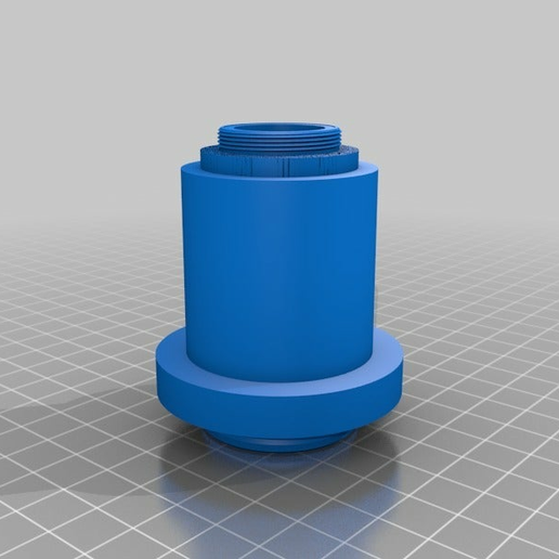 1X Microscope Camera Adapter C-Mount for Leica DM Microscopes - 3D model önizlemesi