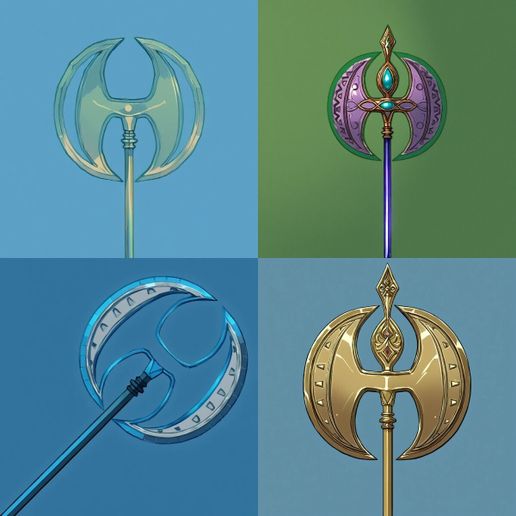 Axe Two Handed Pack - STL Printable 3D model