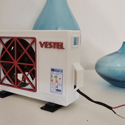 🛠️ Mini fan in the form of air conditioner・ STL File for ・Cults