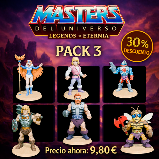 Legends of Eternia - 3 Pack (6 Figures) | Masters of the Universe 3D Print Bundle | Retro Infinity