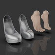 untitled.166.png 4 3d shoes / model for bjd doll / 3d printing / 3d doll / bjd / ooak / stl / articulated dolls / file