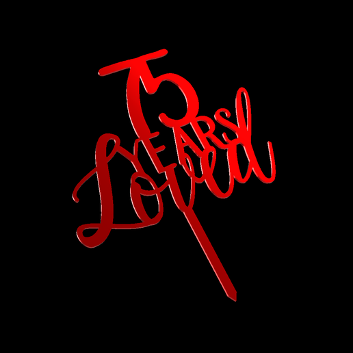 75 Years Loved 3D model