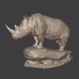 I2.jpg Lowpoly - Polygonal Rhinoceros - Rhino Figurine - Statue