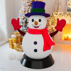 7.jpg crochet snowman (knitted doll)