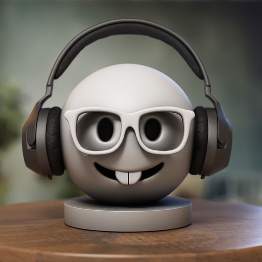 Emoji nerd face, Emoji Headphone Stand, Emoji Headset Stand, Perfect Gamer Gift, Funny Fans Gift, Emoji Headphone Holder a101 (1)