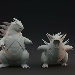 tyranitar-1.jpg Archivo STL Tyranitar- 2 poses, Pokemon pre-apoyado・Idea de impresión 3D para descargar