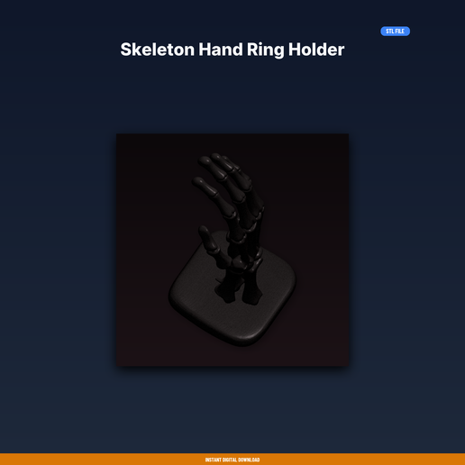 Skeleton Hand Ring Holder - 3D Printable STL File