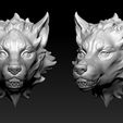01.jpg Fichier STL gratuit Tête de loup・Plan pour impression 3D à télécharger