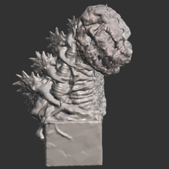 Shingodzillaanatomy3dmodel_1.png Shin Godzilla Anatomy Cut Away Model Bust Sculpture
