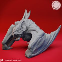 Dire_Bat_01.jpg Free STL file Dire Bat - Tabletop Miniature・3D printing idea to download