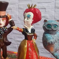 reina-roja-figura.jpg Файл STL Королева сердец - Reina Roja - Алиса・Модель для печати в 3D скачать