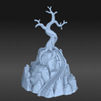 a250.png1.png Ancient Ritual Ascent 3D Model | Barren Tree on Stone Pinnacle