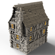 33.png Medieval Architecture - two story house with porch