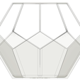 Flower pot - Penta, thin wall 6.png Flower pot, Dodecahedron, with saucer base