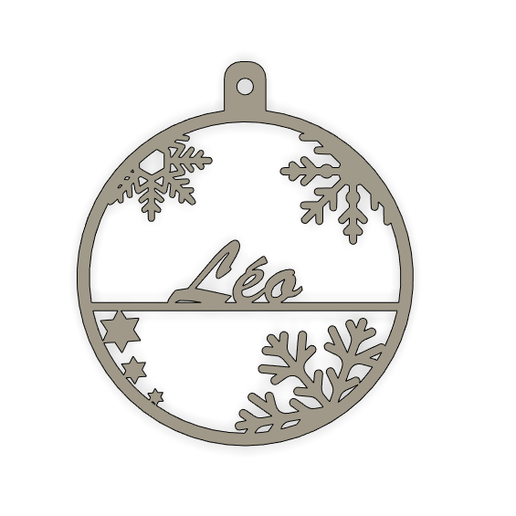 Christmas ball 2D Leo 3D model