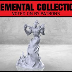 Greater_Fire_Elemental_1-01.jpg Fichier STL Greater Fire Elemental - Miniature de table・Plan à imprimer en 3D à télécharger