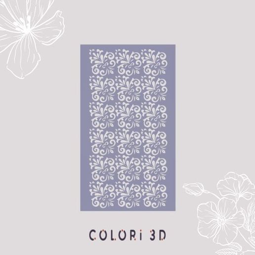 Moroccan Style Stencil for Polymer Clay 3D model