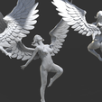 untitled.2101.png Fichier OBJ Statue d'ange en forme de croissant・Modèle pour imprimante 3D à télécharger