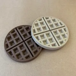 0db62278-e347-429c-859b-e8babc24a355.webp Fichier STL Le dessous de verre parfait pour les gaufres belges・Modèle à télécharger et à imprimer en 3D