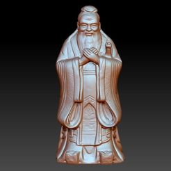ConfuciusSmall1.jpg Download free OBJ file Confucius statue • 3D printer design, stlfilesfree