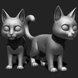 1.jpeg Gato dos desenhos animados para impressão 3D Modelo de impressão 3D