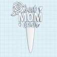 cake-topper-best-mom-ever.png Cake topper, anniversary decoration - Best Mom Ever, hearts and rose