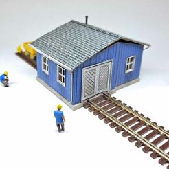 Shed01.jpg STL file N Scale Speeder Shed with Interior Details・3D print design to download