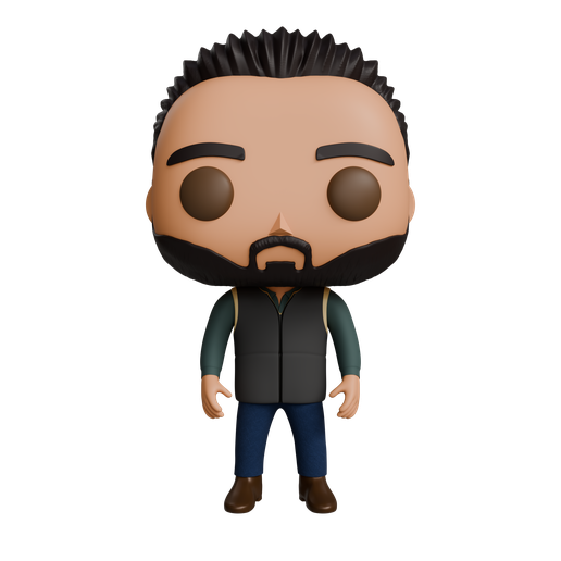 Funko pop man beard 3D model
