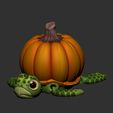 1.jpg Print In Place Cute Flexi Pumpkin Turtle