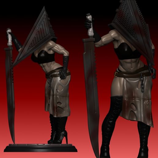 👩 WOMAN PYRAMID HEAD・ 3D File for 3D printing・Cults