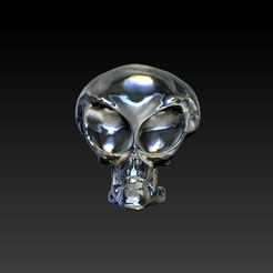 Captura.png Fichier OBJ Crâne d'alien effrayant・Modèle imprimable en 3D à télécharger, javiaragar01