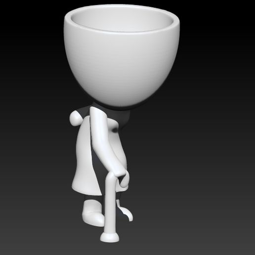 Grandmother's flower pot - Women's Day 3D model