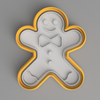 GingerbreadMan.png Christmas Cookie / Biscuit Cutters With Fondant Icing Stamps