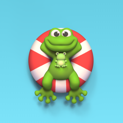 Cod113-Floating-Frog-1.png 3D file Floating Frog・3D printable model to download